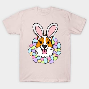 Easter Corgi Egg Wreath T-Shirt